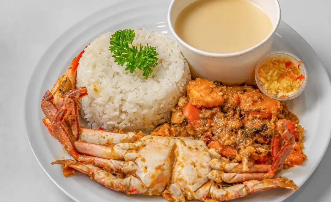 Assiette haïtienne de fruits de mer